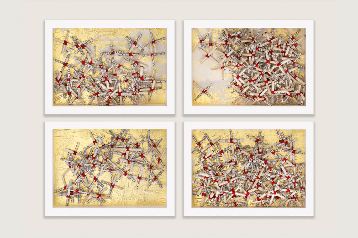 Kreuz-Variation I-IV, 2024, Melanie Becker-Hoffmann